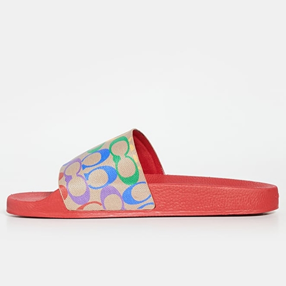 Coach New York Men's Rainbow Pool Slides - Picture 5 of 5
